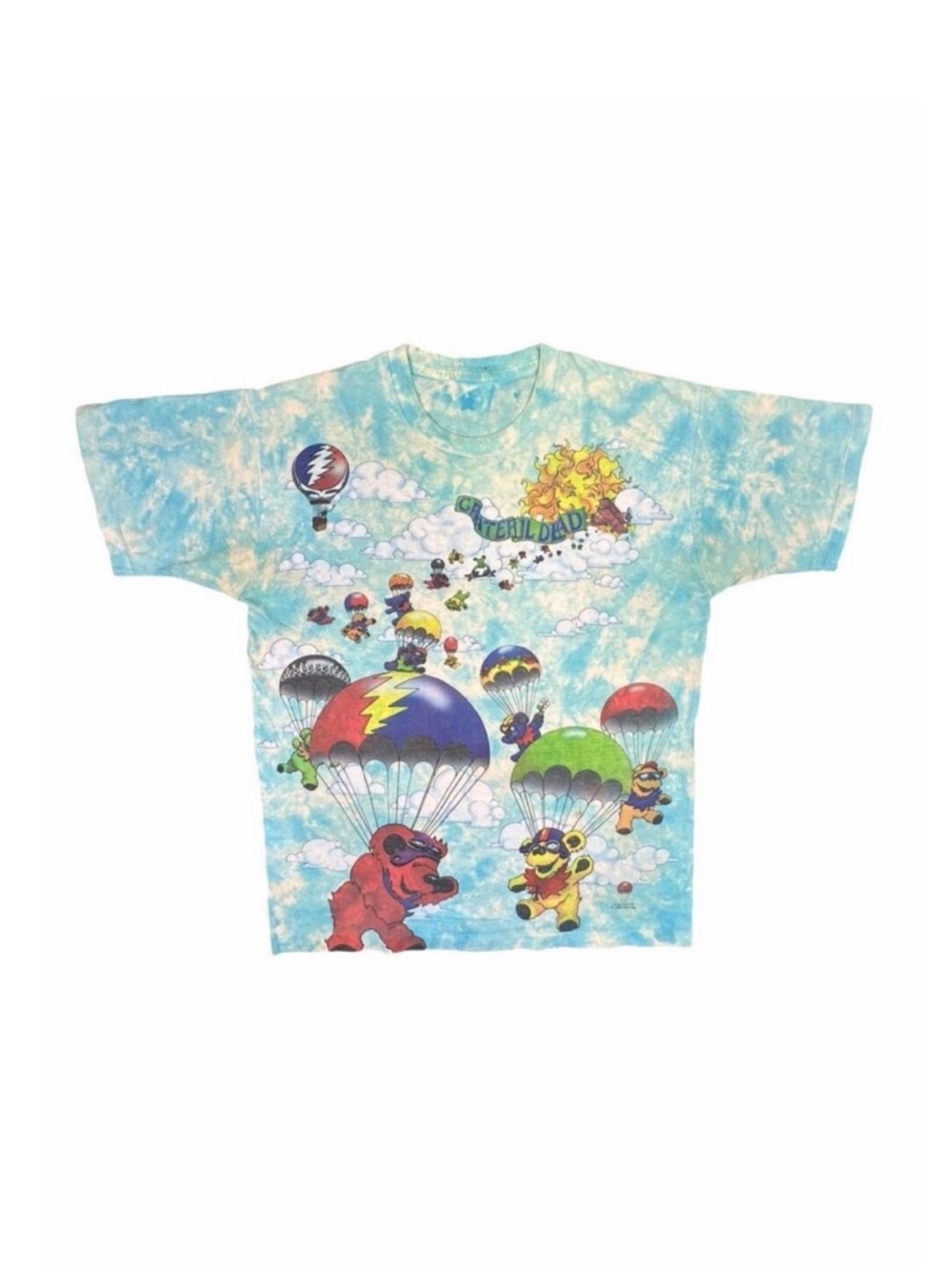 Vintage Liquid Blue 1993 Grateful Dead Greg Genrich Songs Fill The Air Tee